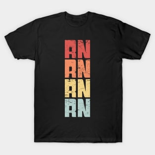 Vintage Text | RN Registered Nurse Nursing Gift T-Shirt